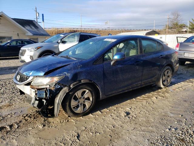 19XFB2F58DE072676 - 2013 HONDA CIVIC LX BLUE photo 1