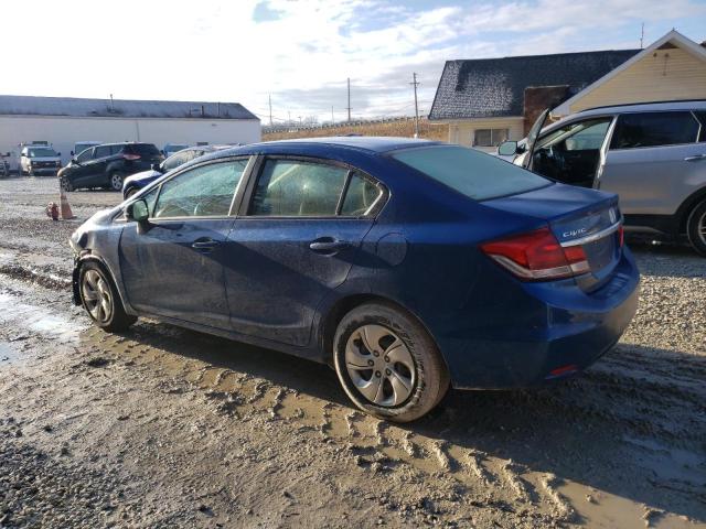 19XFB2F58DE072676 - 2013 HONDA CIVIC LX BLUE photo 2