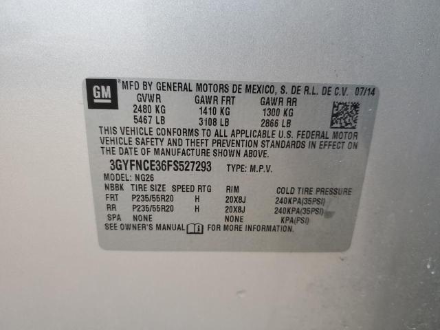 3GYFNCE36FS527293 - 2015 CADILLAC SRX PERFORMANCE COLLECTION Күміс фото 13