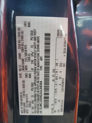 5LMCJ2D92JUL04304 - 2018 LINCOLN MKC SELECT Կապույտ լուսանկար 13