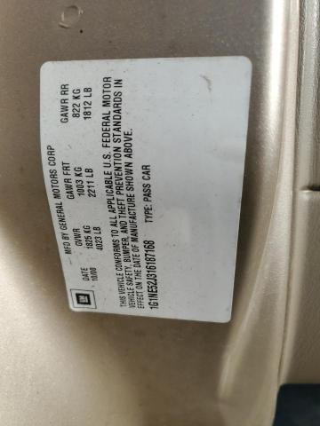 1G1NE52J316187168 - 2001 CHEVROLET MALIBU LS TAN photo 12