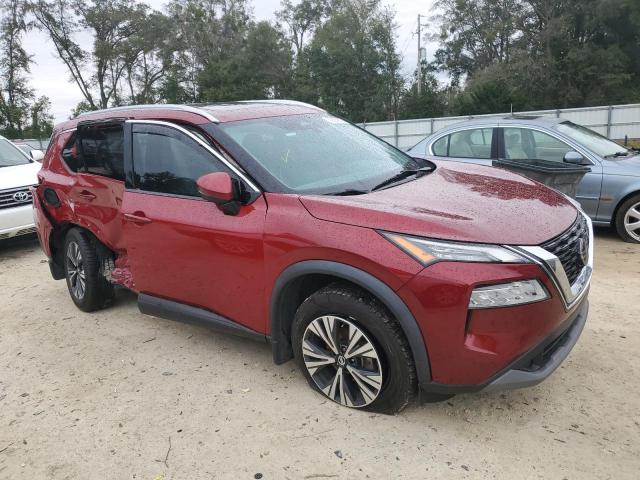 5N1AT3BA3MC692032 - 2021 NISSAN ROGUE SV RED photo 4