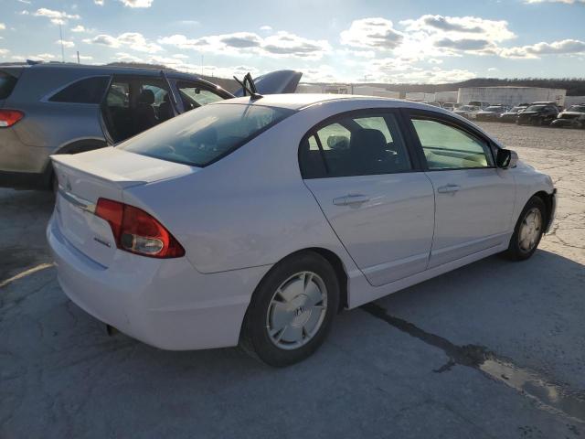 JHMFA36269S015555 - 2009 HONDA CIVIC HYBRID WHITE photo 3