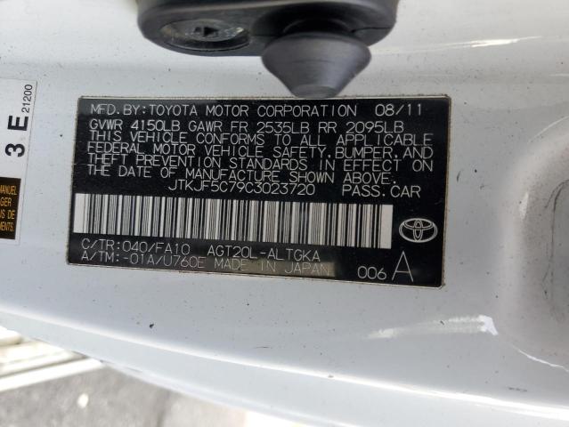 JTKJF5C79C3023720 - 2012 TOYOTA SCION TC 白色 照片 12