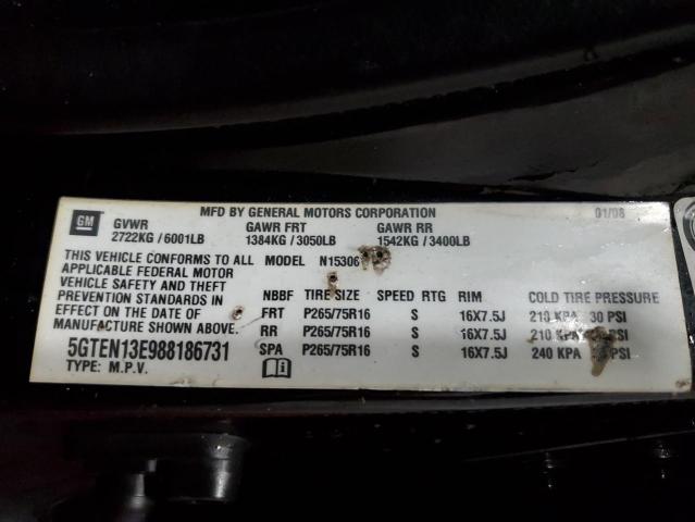 5GTEN13E988186731 - 2008 HUMMER H3 BLACK photo 14