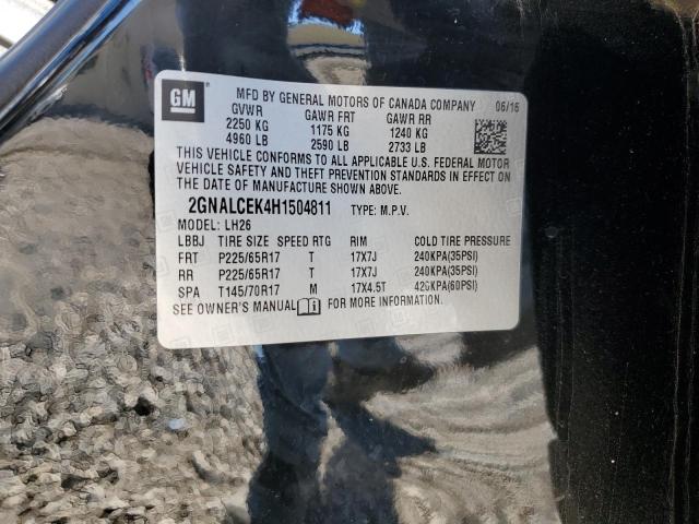 2GNALCEK4H1504811 - 2017 CHEVROLET EQUINOX LT Qara foto 13