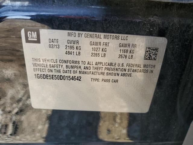 1G6DE5E50D0154642 - 2013 CADILLAC CTS LUXURY COLLECTION Սև լուսանկար 12