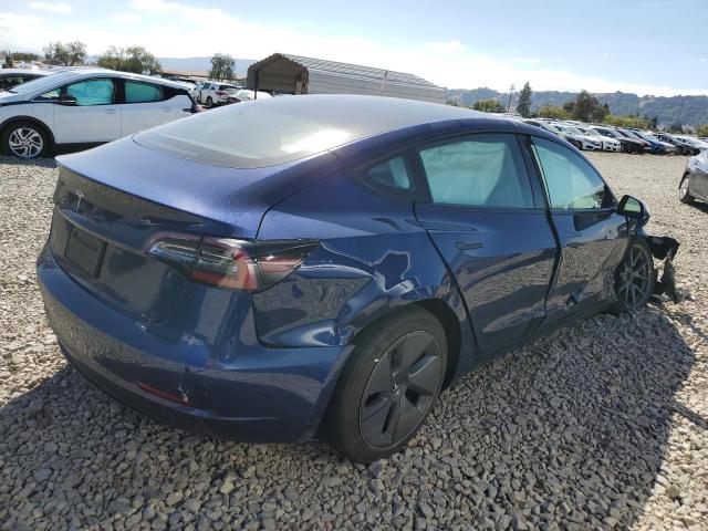 5YJ3E1EA0NF125675 - 2022 TESLA MODEL 3 Mavi fotoğraf 3