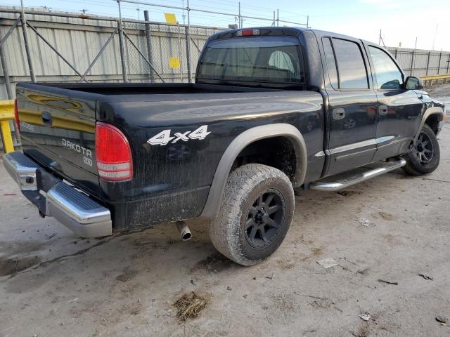 1D7HG48N63S202426 - 2003 DODGE DAKOTA QUAD SLT BLACK photo 3