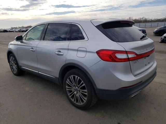 2LMTJ6LR8GBL42375 - 2016 LINCOLN MKX RESERVE SILVER photo 2