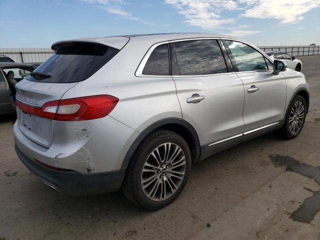 2LMTJ6LR8GBL42375 - 2016 LINCOLN MKX RESERVE Արծաթագույն լուսանկար 3