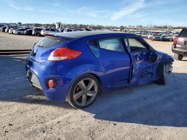 KMHTC6AE2EU210225 - 2014 HYUNDAI VELOSTER TURBO BLUE photo 3