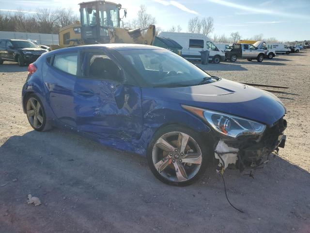 KMHTC6AE2EU210225 - 2014 HYUNDAI VELOSTER TURBO BLUE photo 4