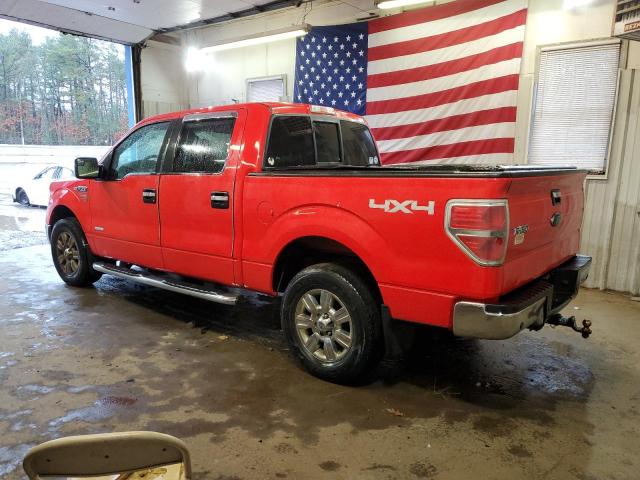 1FTFW1ET8BFA82061 - 2011 FORD F150 SUPERCREW RED photo 2