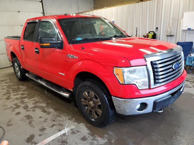 1FTFW1ET8BFA82061 - 2011 FORD F150 SUPERCREW RED photo 4