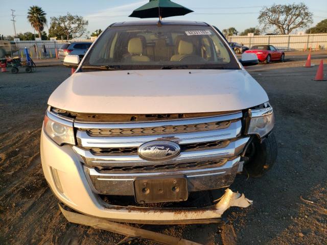 2FMDK3JC9DBB54079 - 2013 FORD EDGE SEL WHITE photo 5