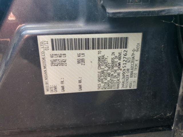 1N4AL2AP0CN512762 - 2012 NISSAN ALTIMA BASE 灰色 照片 12