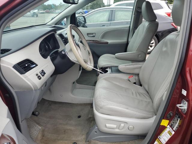 5TDYK3DC2DS335413 - 2013 TOYOTA SIENNA XLE BURGUNDY photo 7