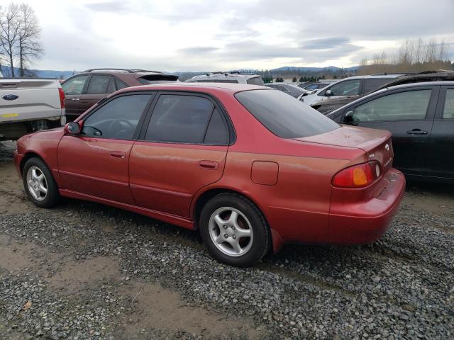 1NXBR12E11Z528603 - 2001 TOYOTA COROLLA CE BURGUNDY photo 2