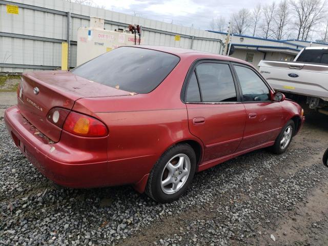 1NXBR12E11Z528603 - 2001 TOYOTA COROLLA CE BURGUNDY photo 3