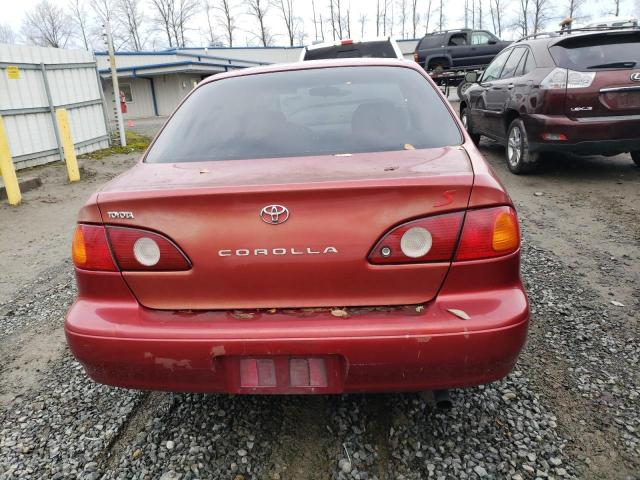 1NXBR12E11Z528603 - 2001 TOYOTA COROLLA CE BURGUNDY photo 6