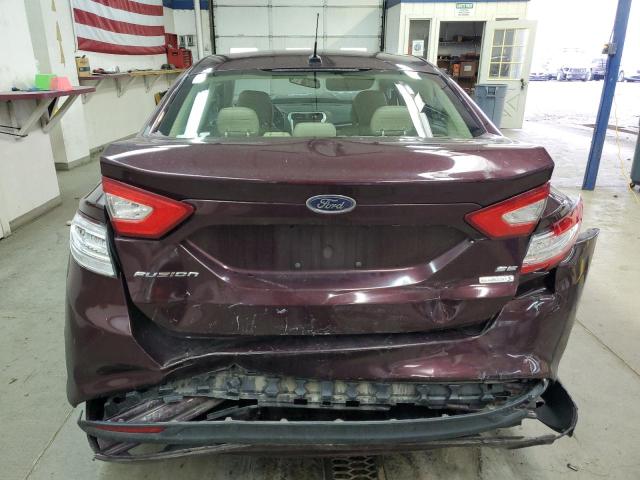 3FA6P0HR1DR204682 - 2013 FORD FUSION SE BURGUNDY photo 6