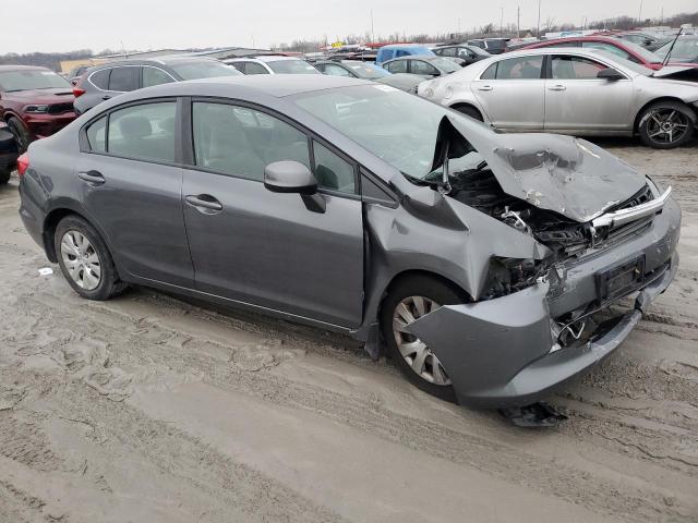 19XFB2F51CE001415 - 2012 HONDA CIVIC LX GRAY photo 4