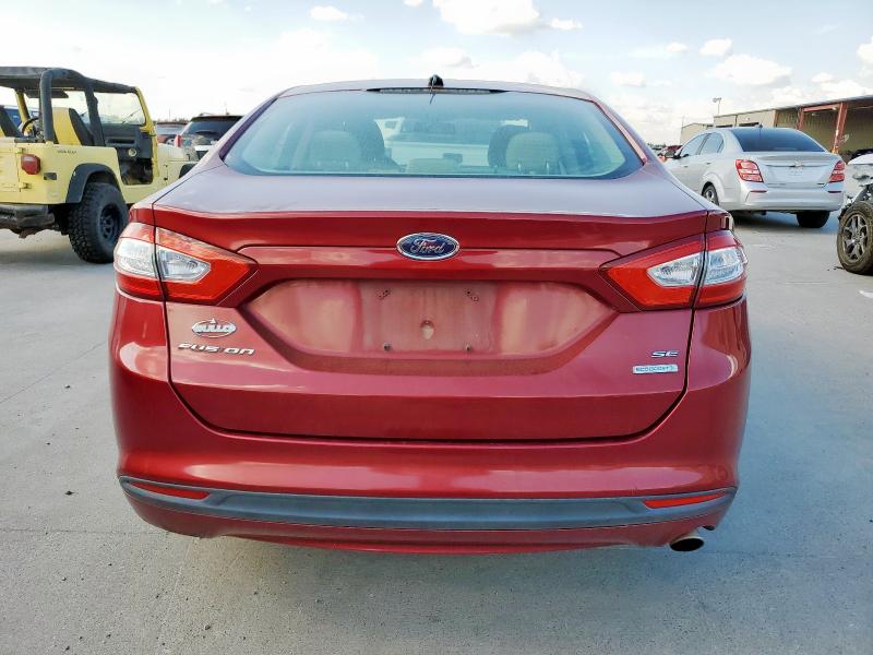 3FA6P0HR5DR378514 - 2013 FORD FUSION SE BURGUNDY photo 6