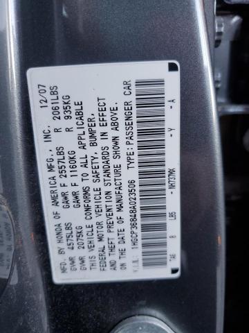 1HGCP36848A023506 - 2008 HONDA ACCORD EXL GRAY photo 13
