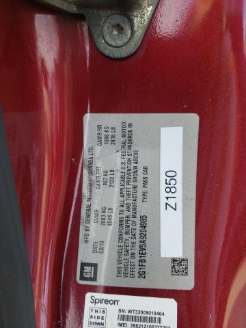 2G1FB1EV5A9204985 - 2010 CHEVROLET CAMARO LT RED photo 12