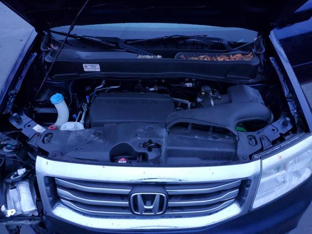 5FNYF4H52FB022780 - 2015 HONDA PILOT EXL BLUE photo 12