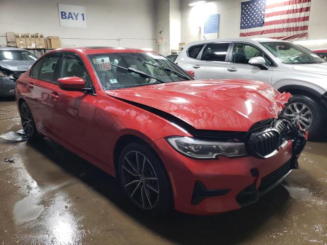 3MW5R7J08L8B46348 - 2020 BMW 330XI RED photo 4