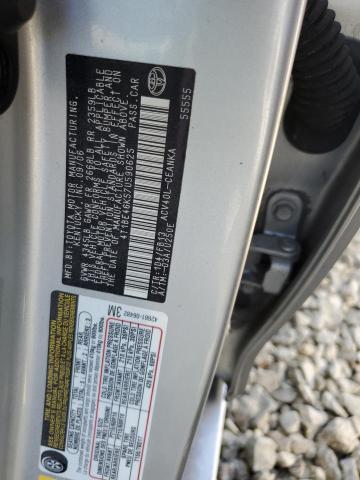 4T1BE46K57U590625 - 2007 TOYOTA CAMRY CE SILVER photo 12