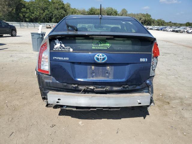 JTDKN3DU9E0366748 - 2014 TOYOTA PRIUS 蓝色 照片 6