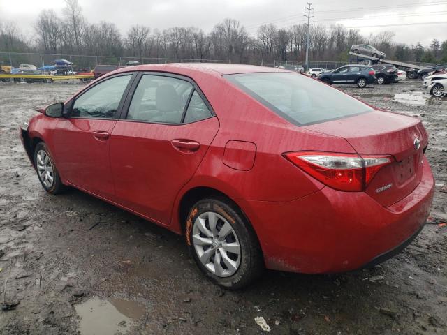 2T1BURHE8EC148878 - 2014 TOYOTA COROLLA L RED photo 2