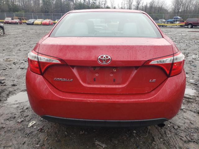 2T1BURHE8EC148878 - 2014 TOYOTA COROLLA L RED photo 6