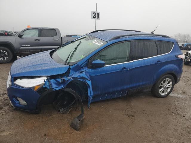 1FMCU9GD7JUD49368 - 2018 FORD ESCAPE SE BLUE photo 1