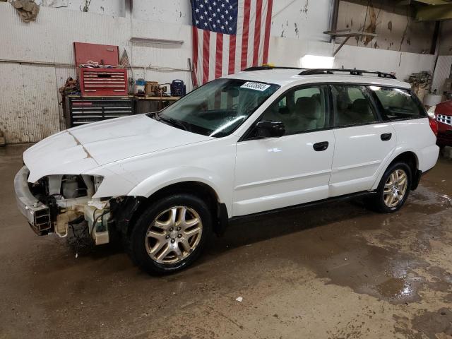 4S4BP61C367327505 - 2006 SUBARU LEGACY OUTBACK 2.5I WHITE photo 1