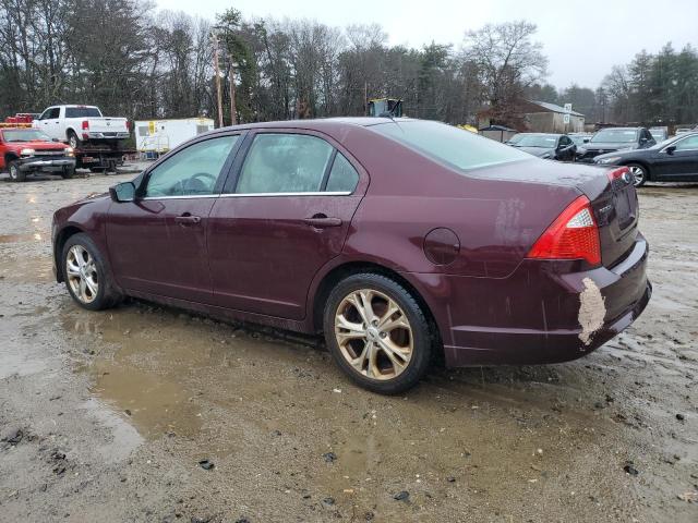 3FAHP0HA0CR424218 - 2012 FORD FUSION SE BURGUNDY photo 2