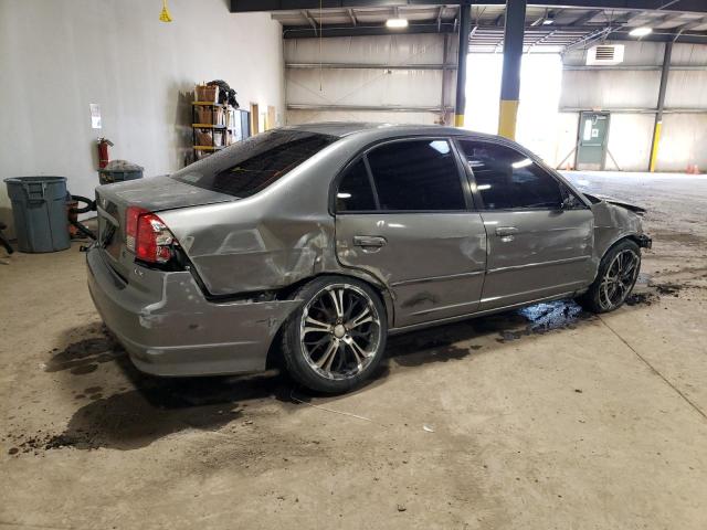 2HGES16534H574801 - 2004 HONDA CIVIC LX GRAY photo 3