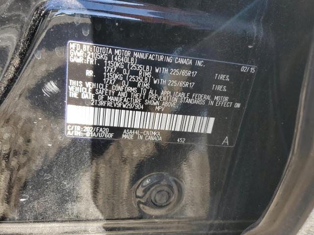 2T3RFREV9FW297904 - 2015 TOYOTA RAV4 XLE BLACK photo 13