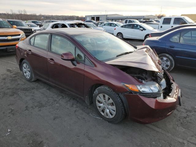 19XFB2F56CE052571 - 2012 HONDA CIVIC LX BURGUNDY photo 4