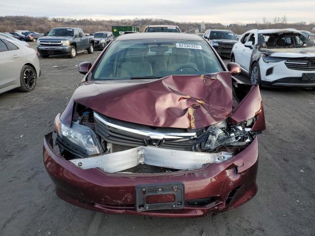 19XFB2F56CE052571 - 2012 HONDA CIVIC LX BURGUNDY photo 5