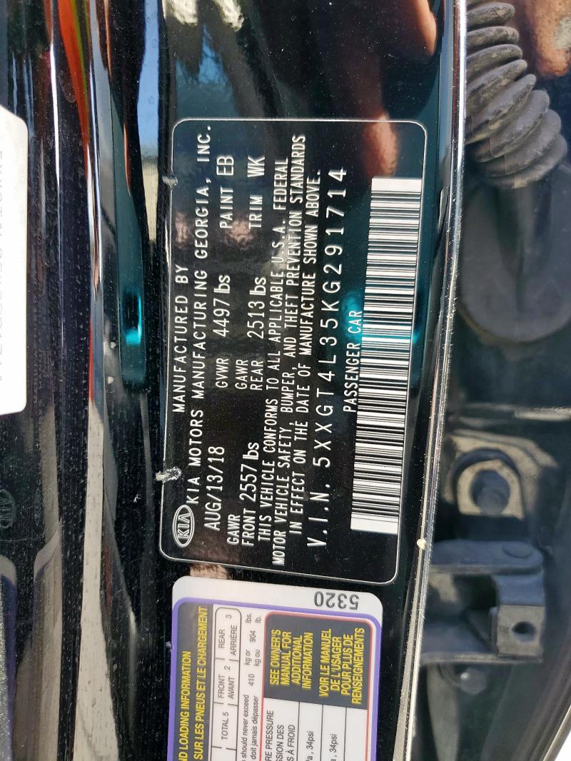 5XXGT4L35KG291714 - 2019 KIA OPTIMA LX 黑色 照片 13