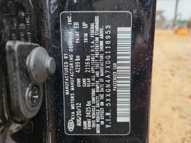 5XXGN4A7XDG118953 - 2013 KIA OPTIMA EX BLACK photo 13