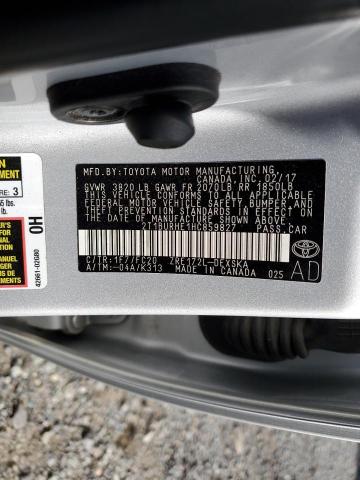2T1BURHE1HC859827 - 2017 TOYOTA COROLLA L SILVER photo 13