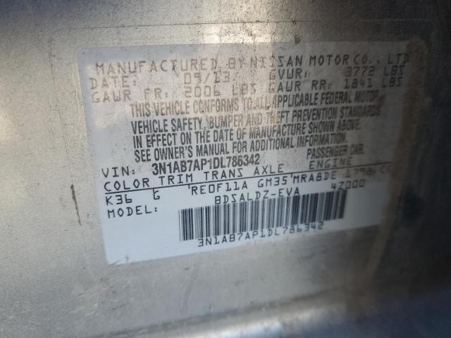 3N1AB7AP1DL786342 - 2013 NISSAN SENTRA S Gümüş foto 12