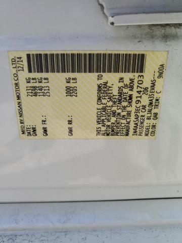 1N4AA5AP3EC914703 - 2014 NISSAN MAXIMA S Ağ foto 12