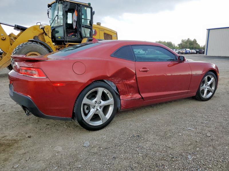 2G1FD1E34F9104263 - 2015 CHEVROLET CAMARO LT მუქწითელი ფოტო 3