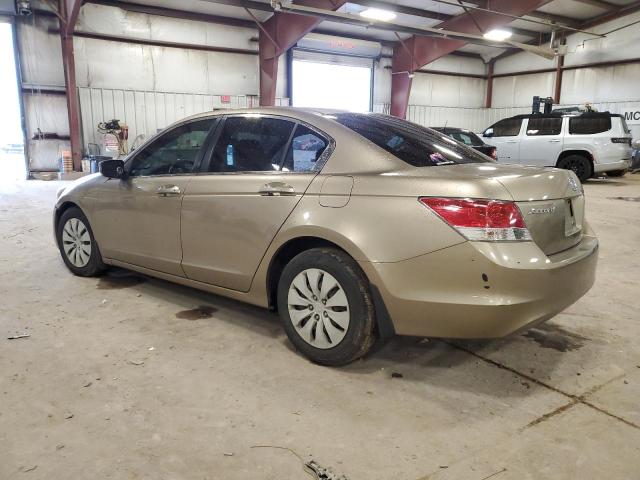 JHMCP263X9C012690 - 2009 HONDA ACCORD LX GOLD photo 2